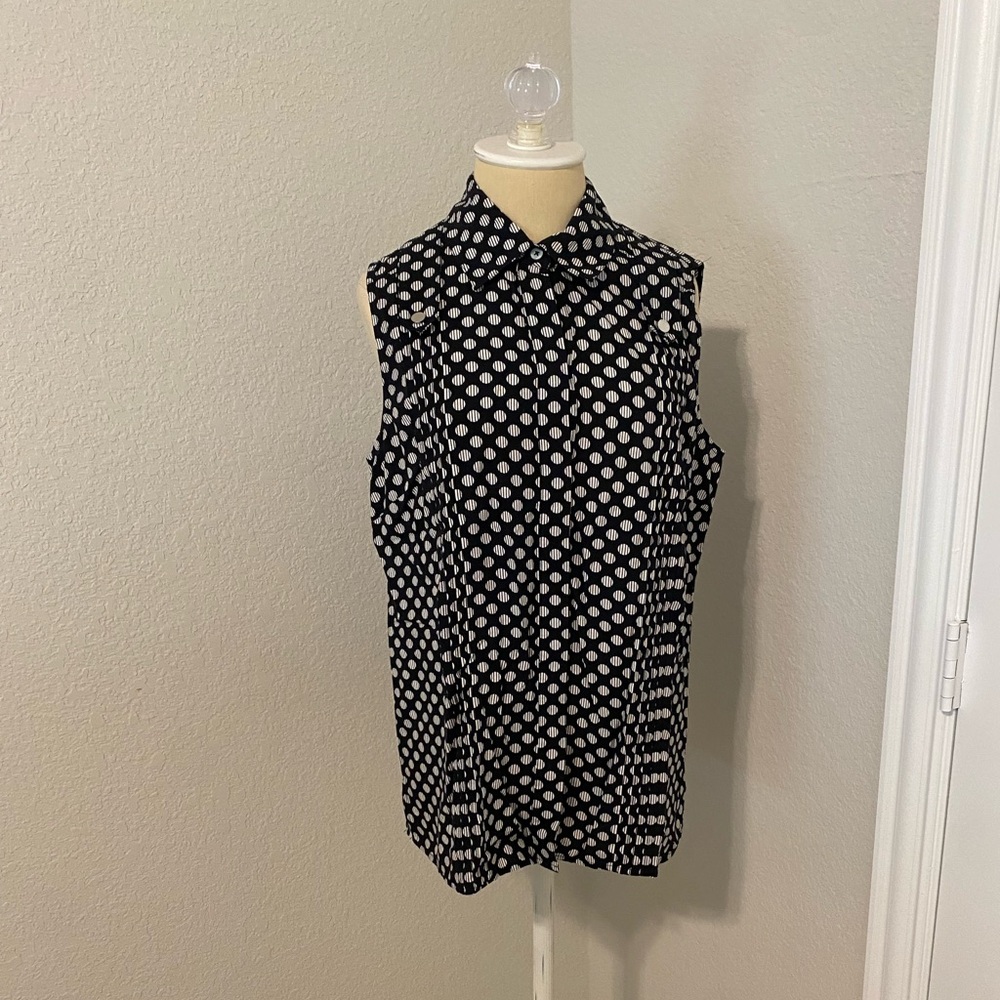 Etcetera black and white tank top